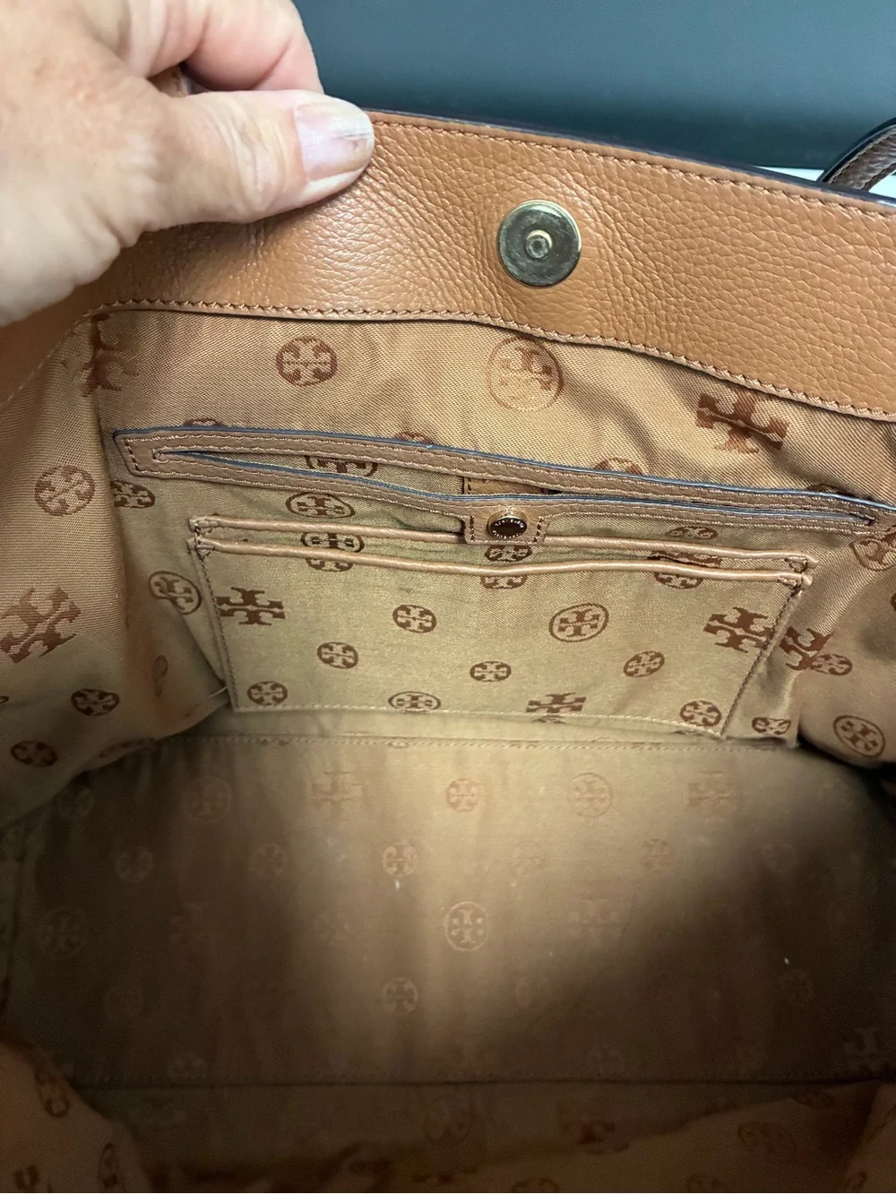 Tory Burch Pebbled Leather Tote Bag